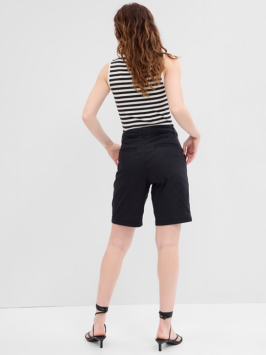 Image number 2 showing, 9" Mid Rise Twill Bermuda Shorts