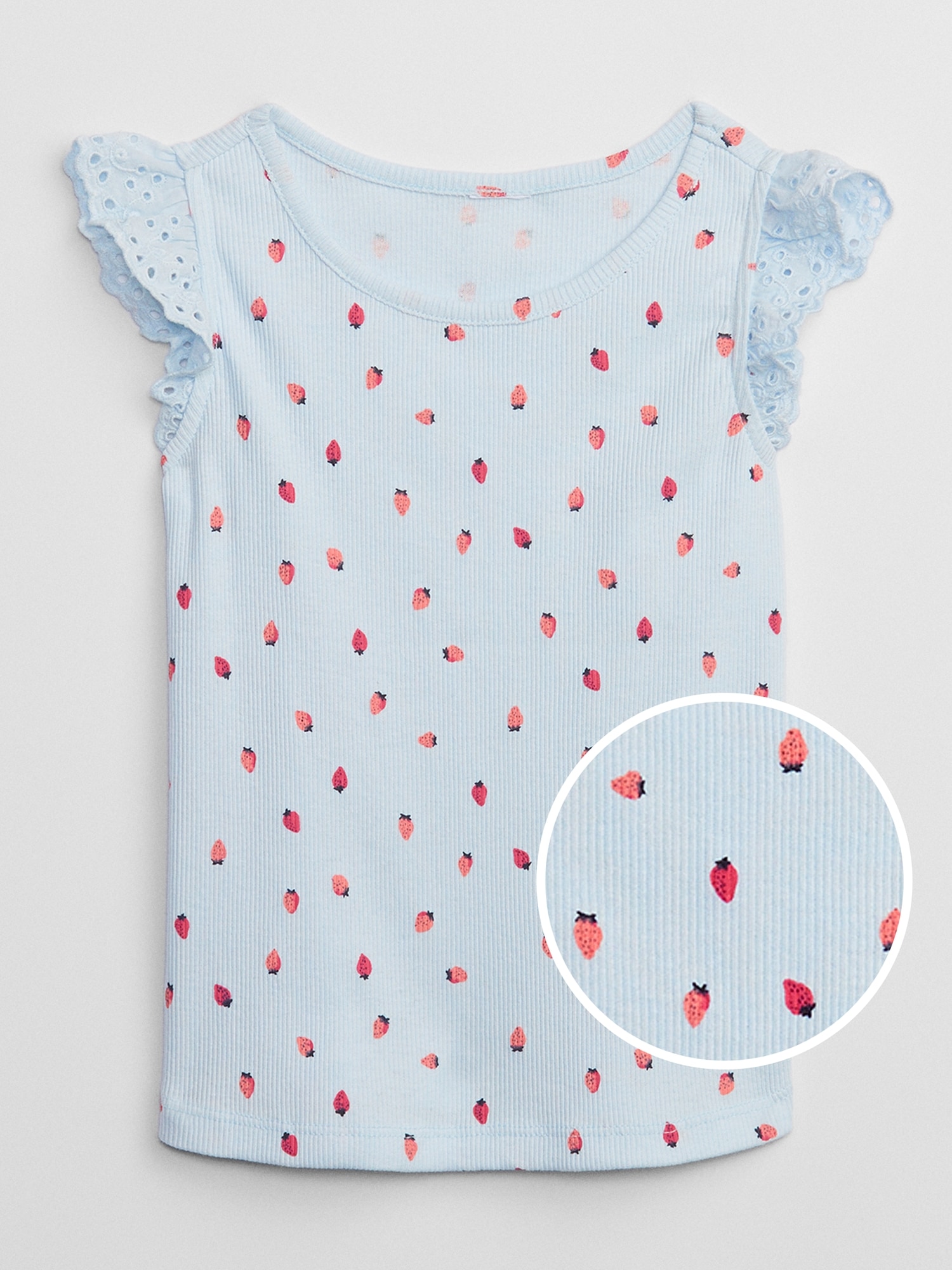 babyGap Ribbed Print Eyelet Tank Top