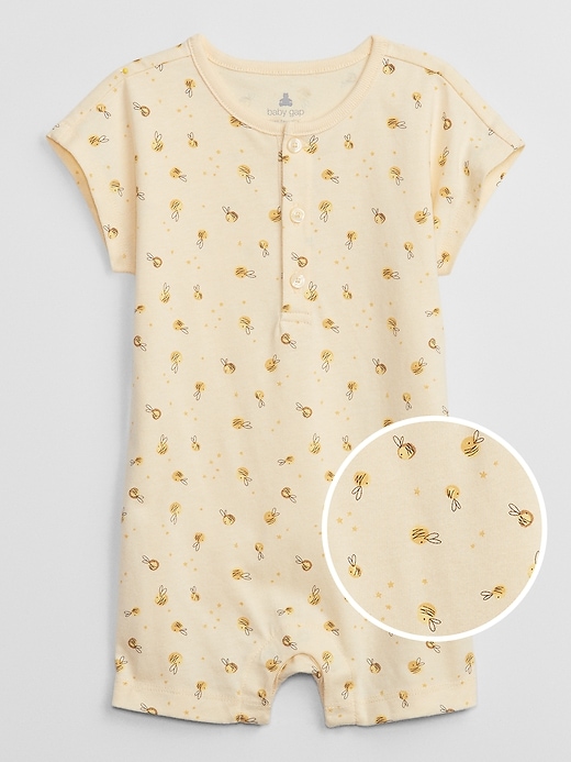 View large product image 1 of 1. Baby Henley Print Romper