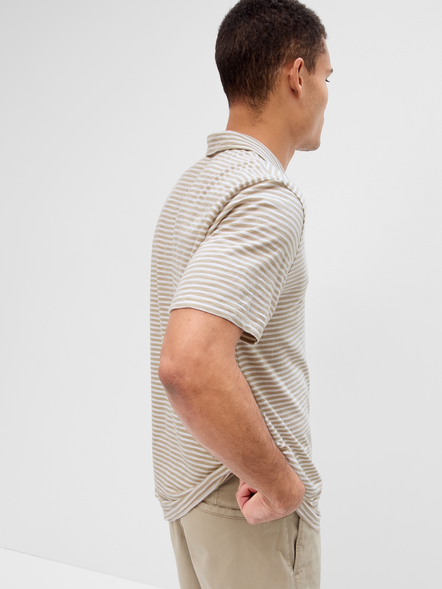 Lived-In Johnny Collar Polo Shirt | Gap Factory