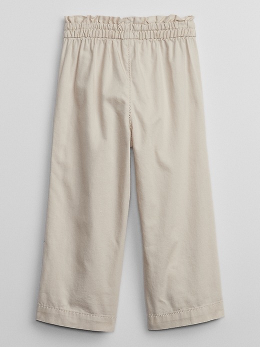 View large product image 2 of 2. babyGap Wide-Leg Twill Pull-On Pants with Washwell
