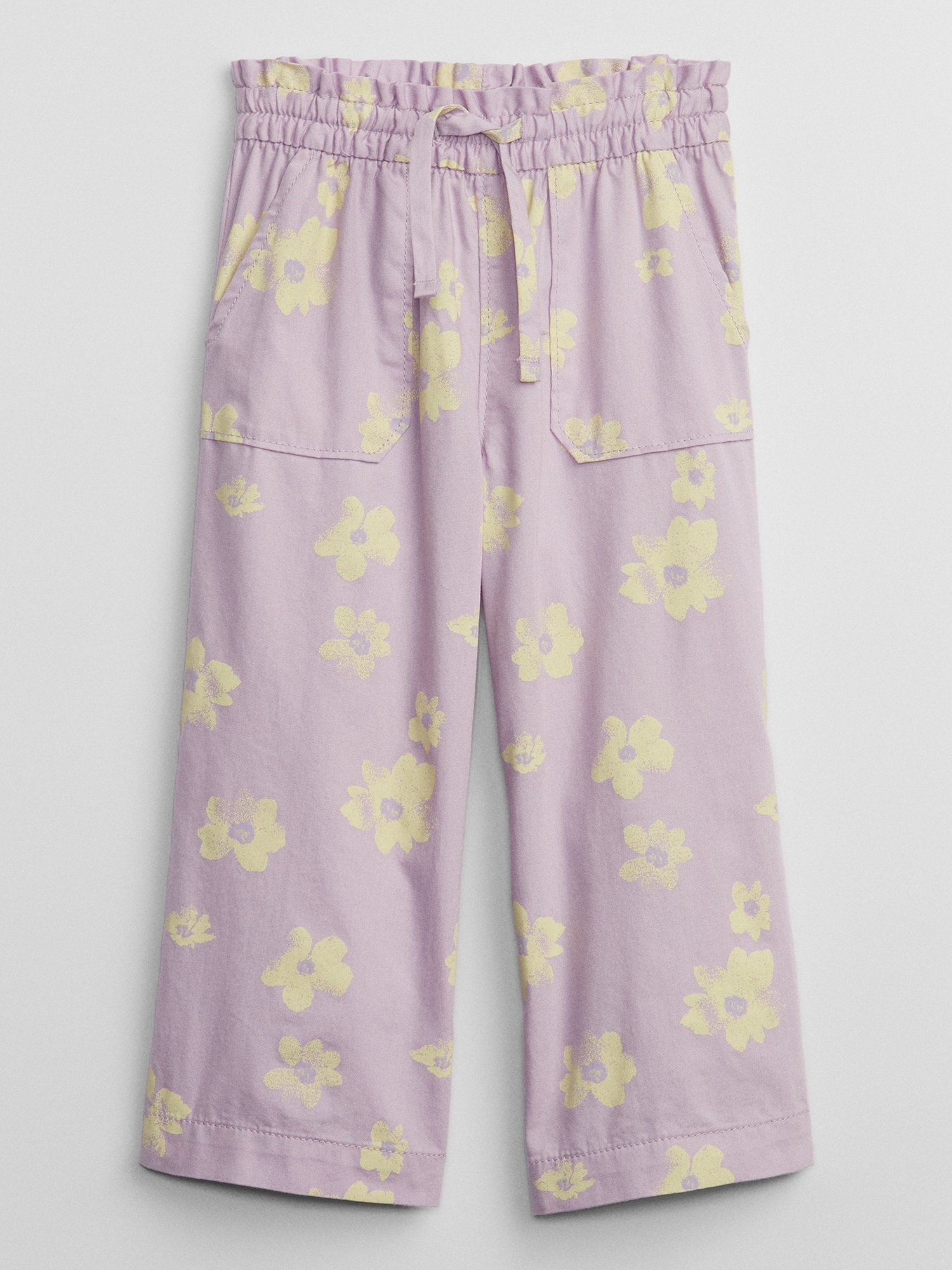 babyGap Wide-Leg Print Pull-On Pants with Washwell | Gap Factory