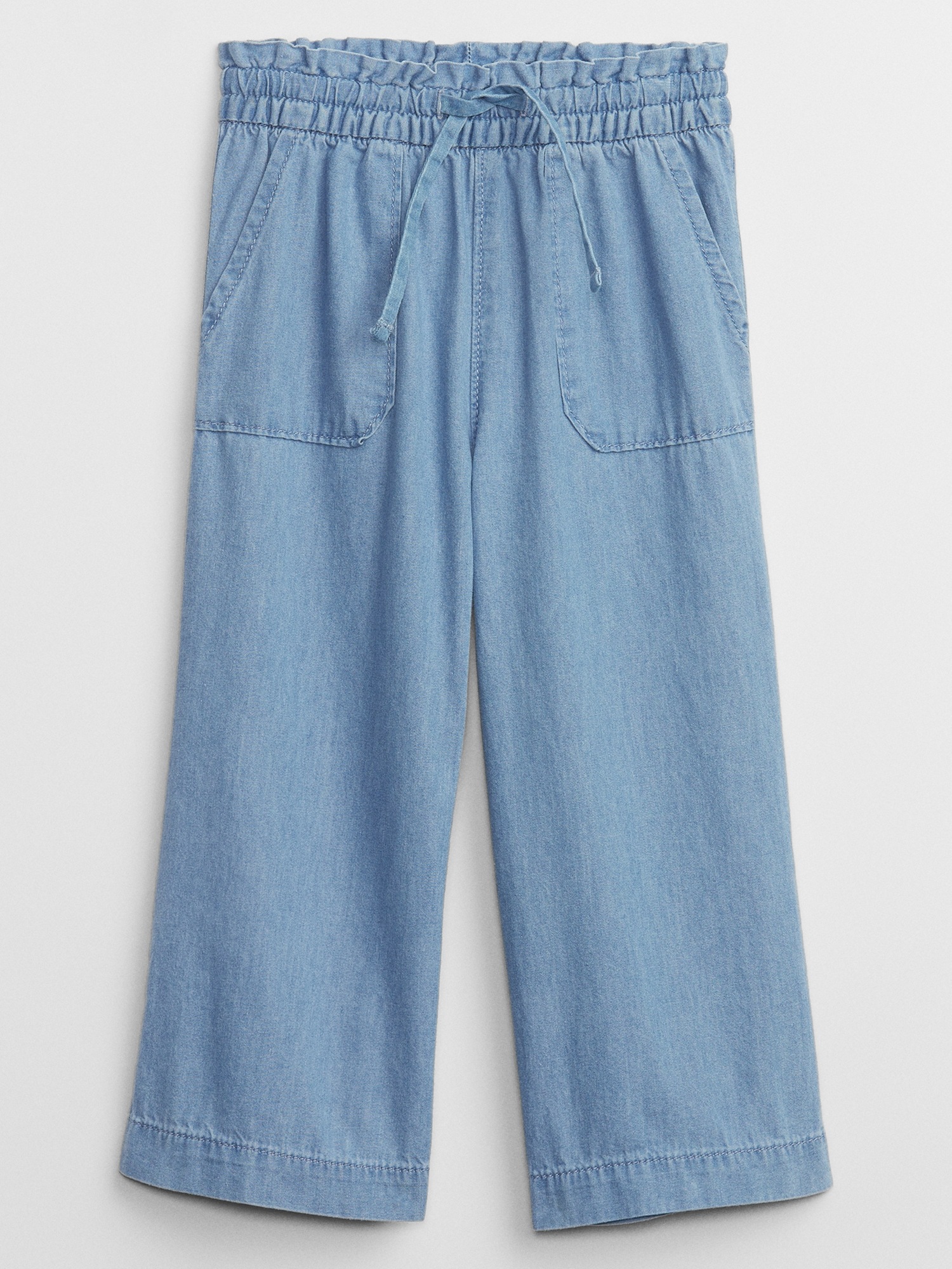 babyGap Wide-Leg Chambray Pull-On Pants with Washwell