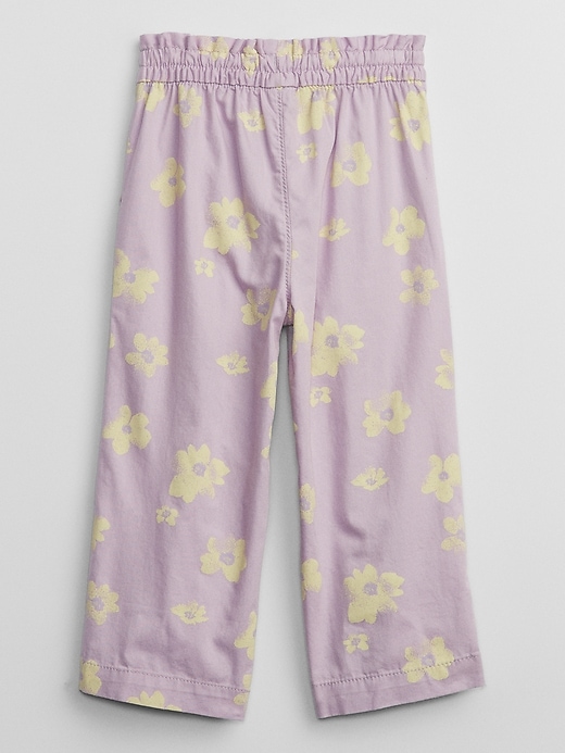 View large product image 2 of 2. babyGap Wide-Leg Print Pull-On Pants with Washwell