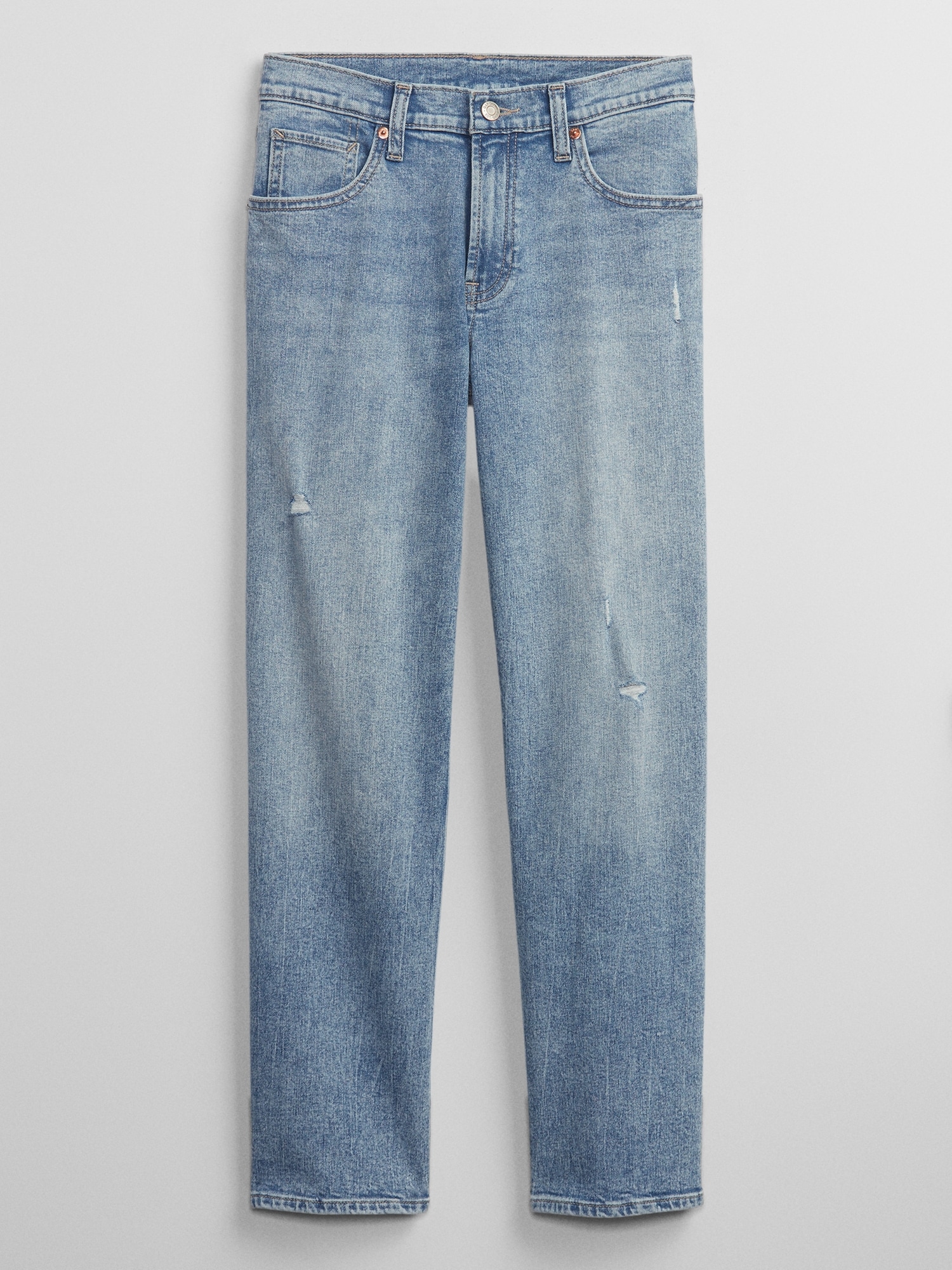 Low Rise Distressed Straight Crop Jeans Gap Factory