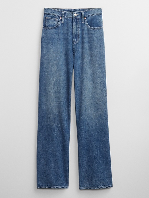 Image number 5 showing, High Rise Wide-Leg Jeans with Washwell