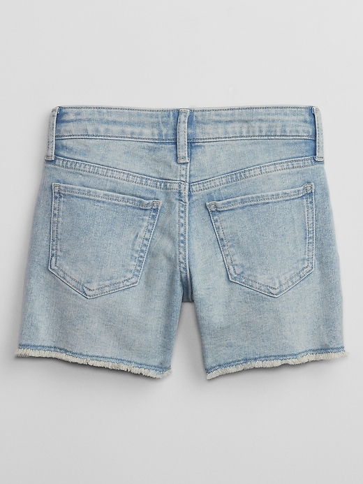 View large product image 2 of 3. Kids Mid Rise Midi Denim Shorts with Washwell