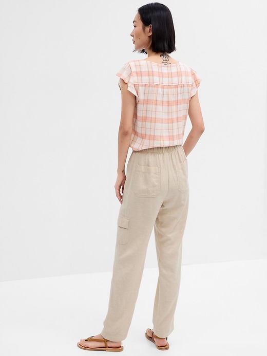 Image number 2 showing, Linen Easy Cargo Pants with Washwell