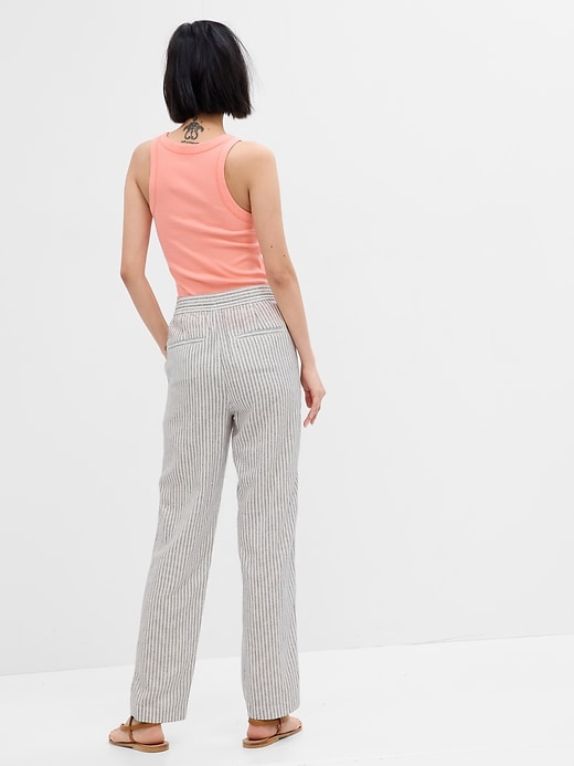 Image number 2 showing, Linen Stripe Easy Pants