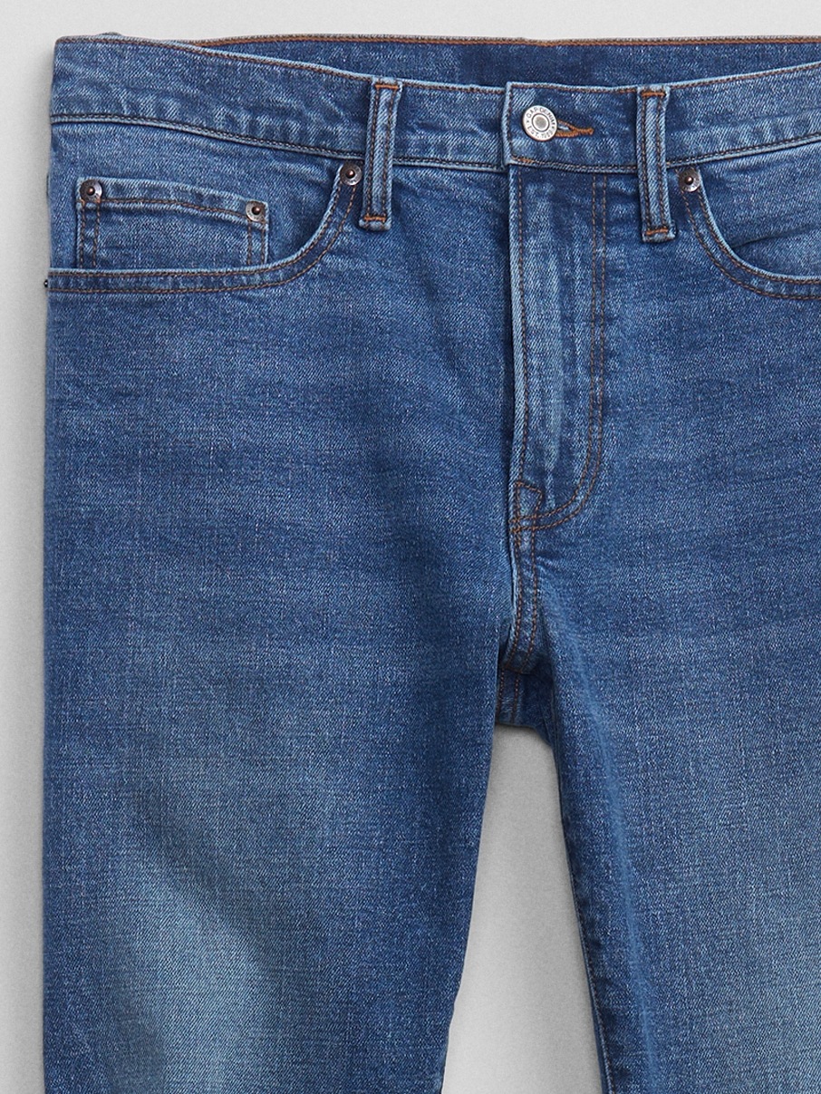 Destructed Slim Taper GapFlex Jeans with Washwell