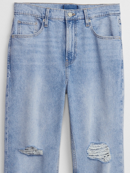 Image number 4 showing, High Rise Destructed '90s Loose Jeans