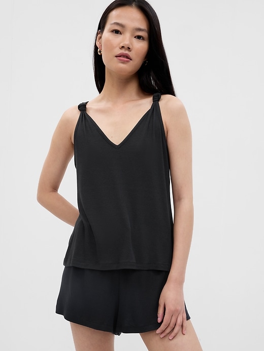 Image number 8 showing, Relaxed Ribbed PJ Tank Top