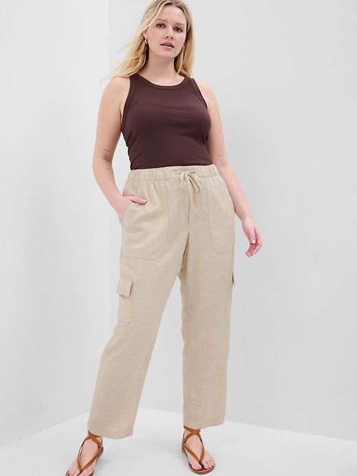 Image number 3 showing, Linen Easy Cargo Pants
