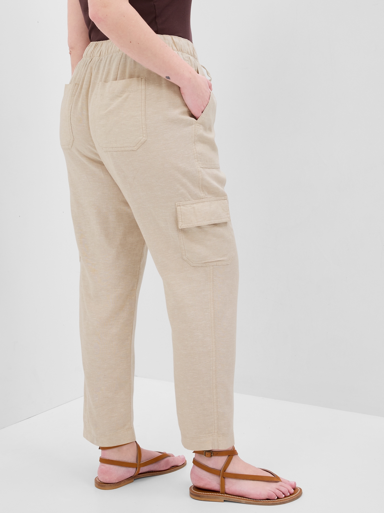 Linen Easy Cargo Pants with Washwell | Gap Factory