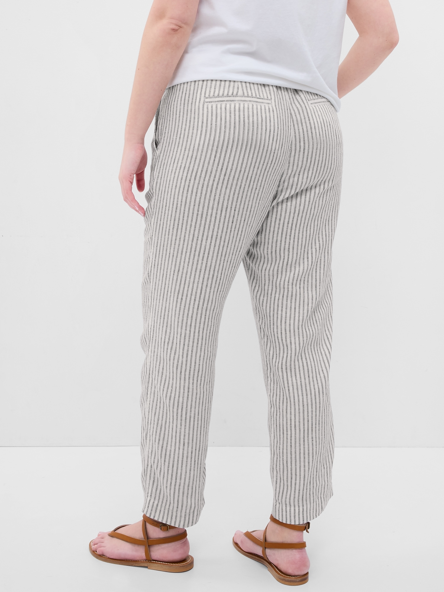 Linen Stripe Easy Pants