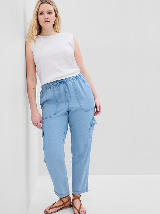 Image number 3 showing, TENCEL Lyocell Easy Cargo Pants