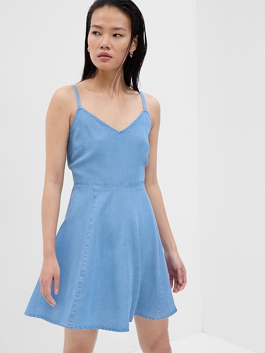 Gap Factory Women's V-Neck Cami Mini Dress (various sizes in light wash)