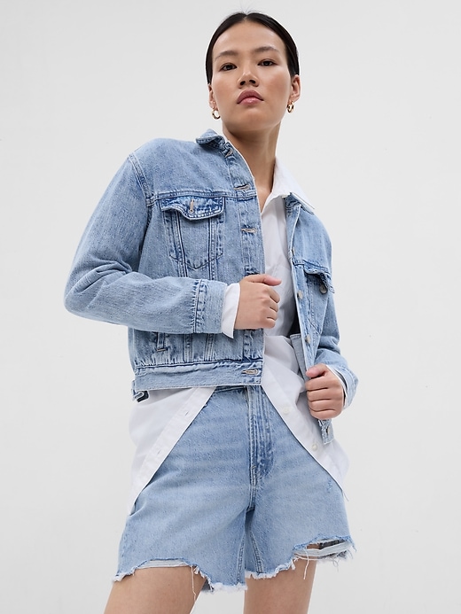 Image number 1 showing, Cropped Icon Denim Jacket