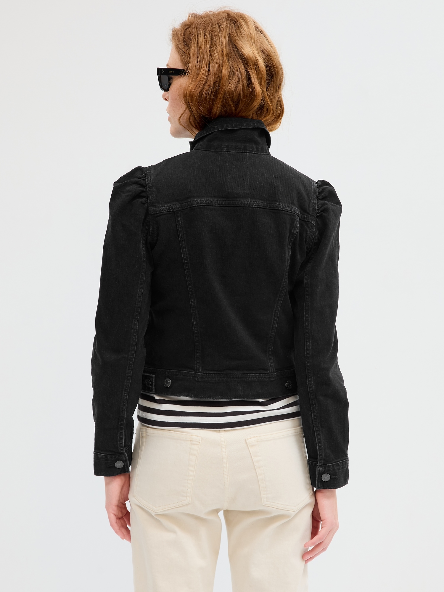Puff Sleeve Icon Denim Jacket | Gap Factory