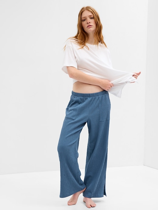 Image number 9 showing, Relaxed Crinkle Cotton PJ Pants