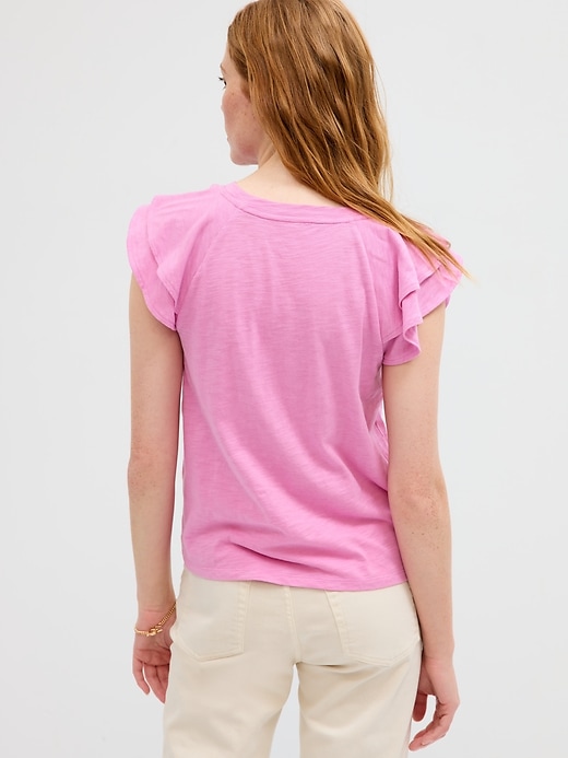 Image number 2 showing, Ruffle Sleeve T-Shirt