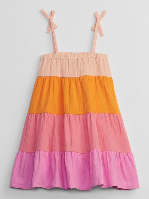 View large product image 2 of 2. babyGap Gauze Colorblock Dress