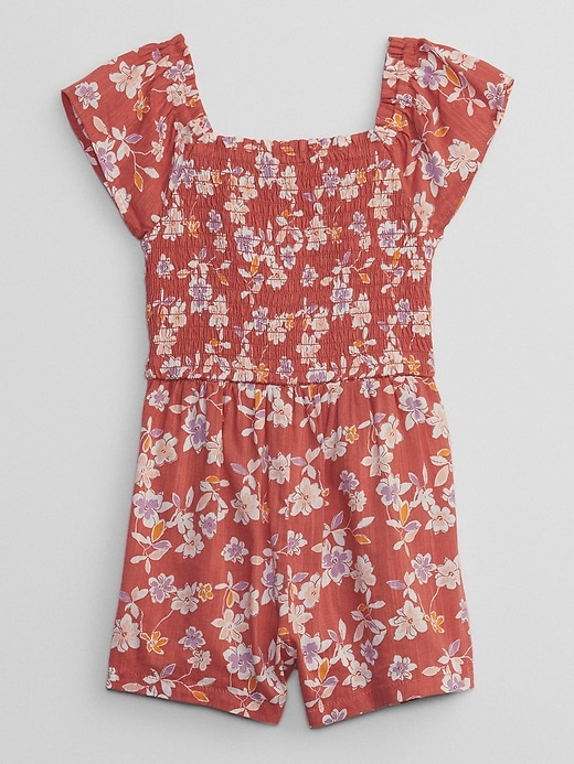 View large product image 2 of 2. babyGap Smocked Print Romper