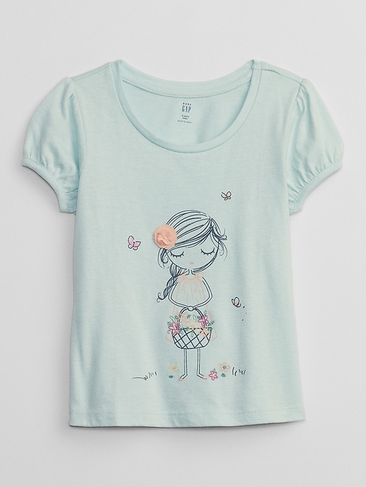 View large product image 1 of 1. babyGap Puff Sleeve Graphic T-Shirt