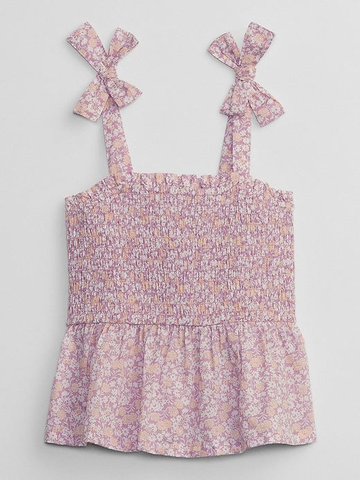 View large product image 1 of 2. Kids Smocked Peplum Top