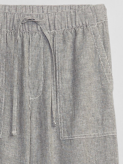 Image number 4 showing, Linen-Blend Wide-Leg Pull-On Pants