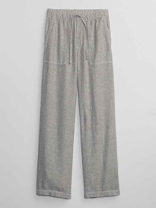 Image number 3 showing, Wide-Leg Linen-Blend Pants with Washwell