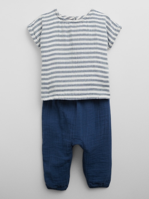 Image number 3 showing, Baby Gauze Two-Piece Outfit Set