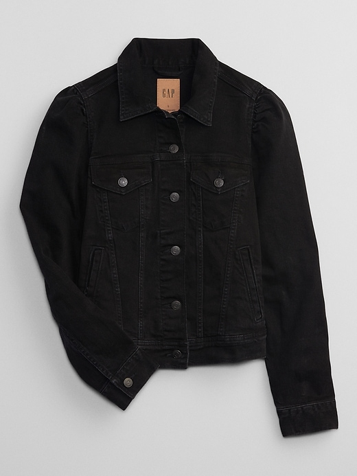 Image number 5 showing, Puff Sleeve Icon Denim Jacket with Washwell