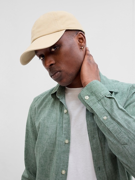 View large product image 1 of 1. Linen-Cotton Shirt in Standard Fit