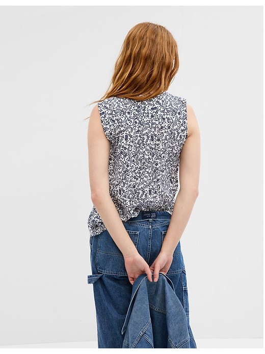 Image number 3 showing, Sleeveless Pintuck Top