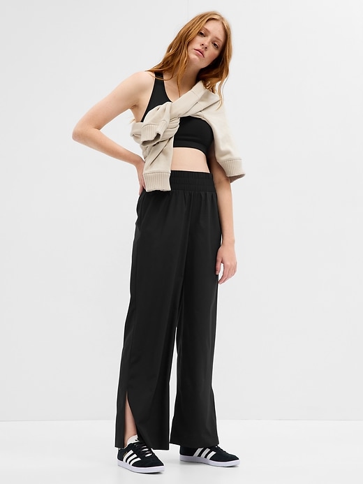 Image number 1 showing, GapFit Relaxed Wide-Leg Runaround Pants