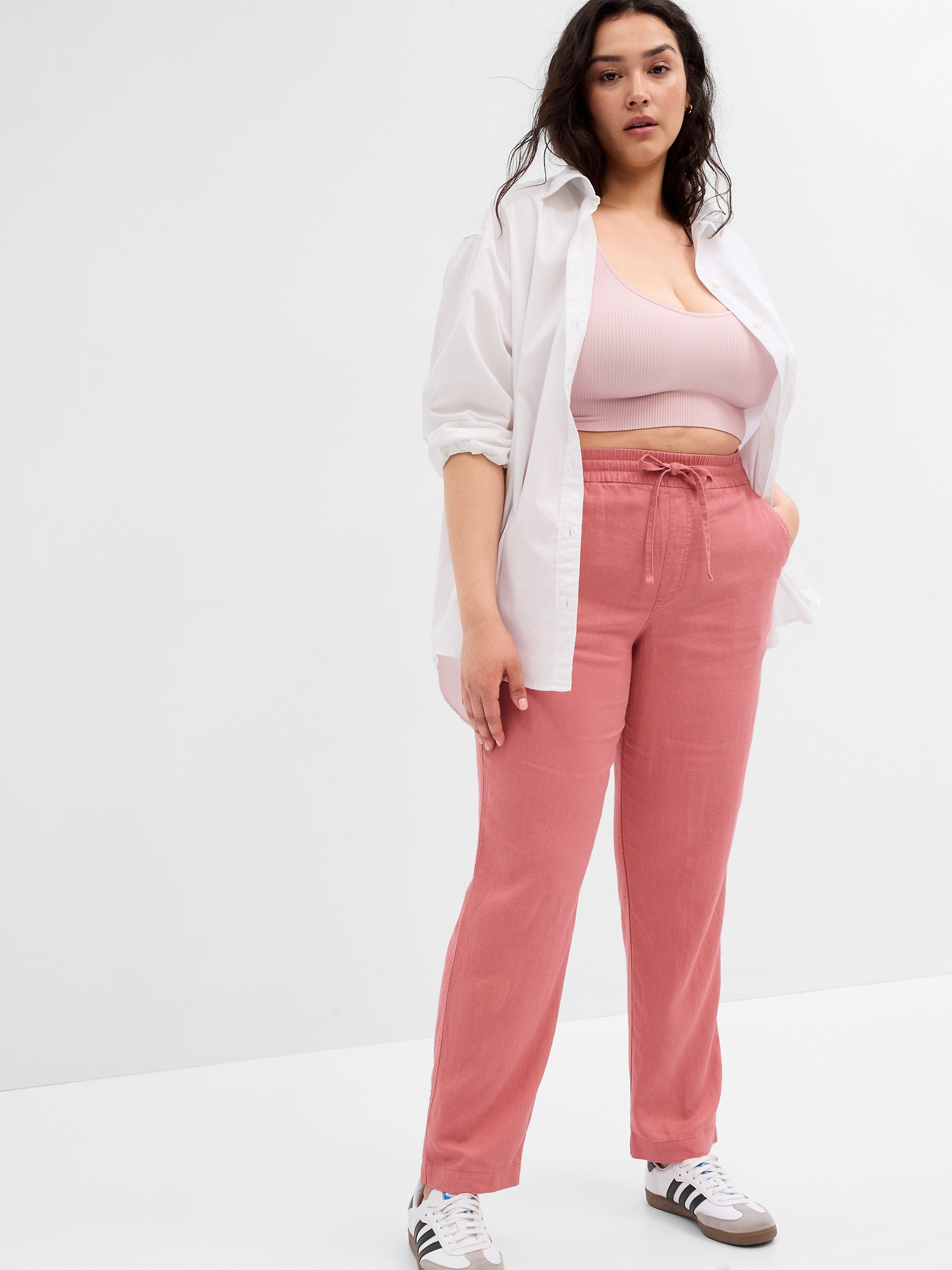 Linen Easy Pants with Washwell | Gap Factory