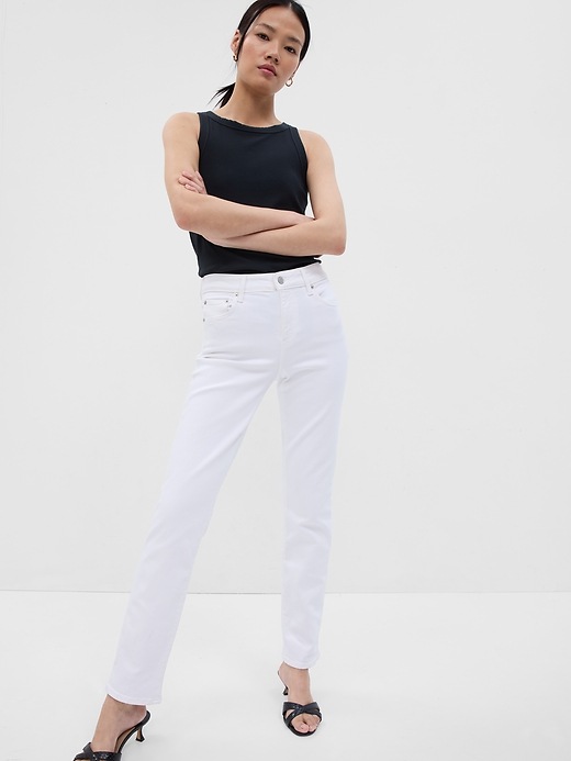 Image number 5 showing, Mid Rise Classic Straight Jeans with Washwell