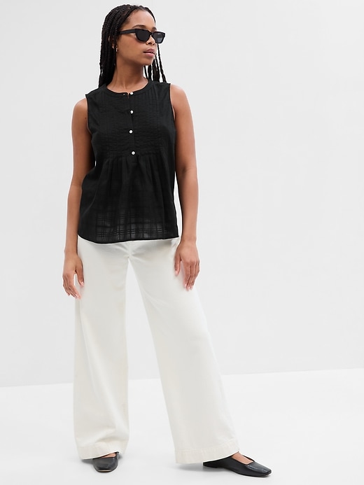 Image number 10 showing, Sleeveless Pintuck Top