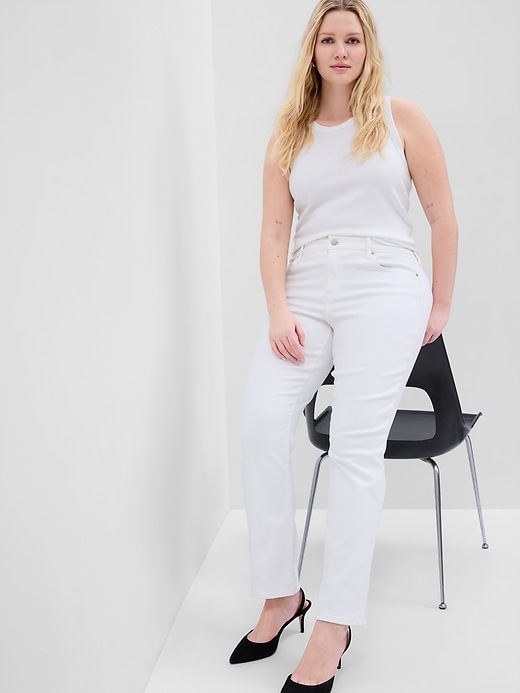 Image number 1 showing, Mid Rise Classic Straight Jeans with Washwell