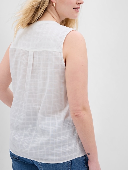 Image number 2 showing, Sleeveless Pintuck Top