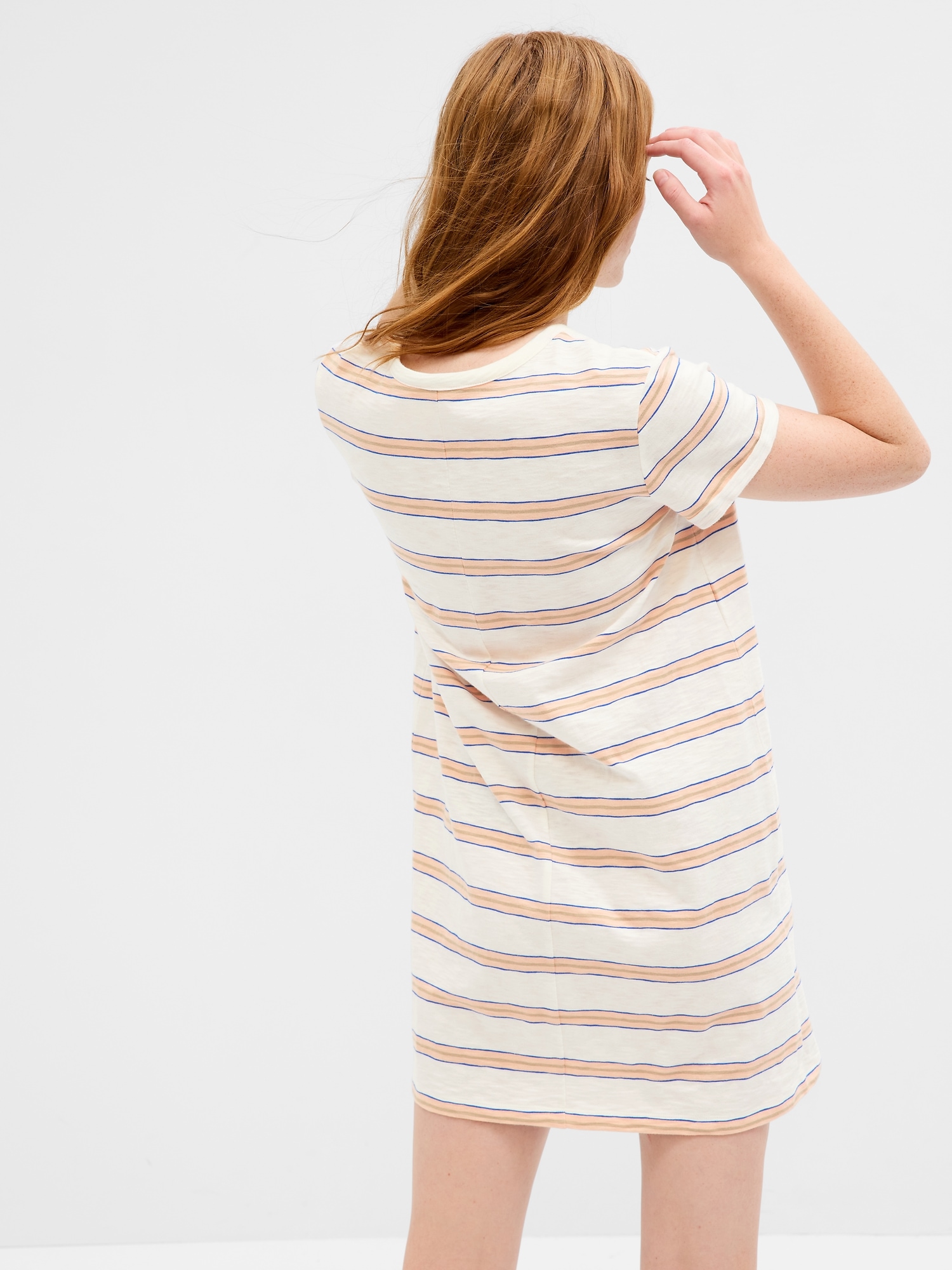 Striped Monogram Pocket T-Shirt Dress - Women - Ready-to-Wear