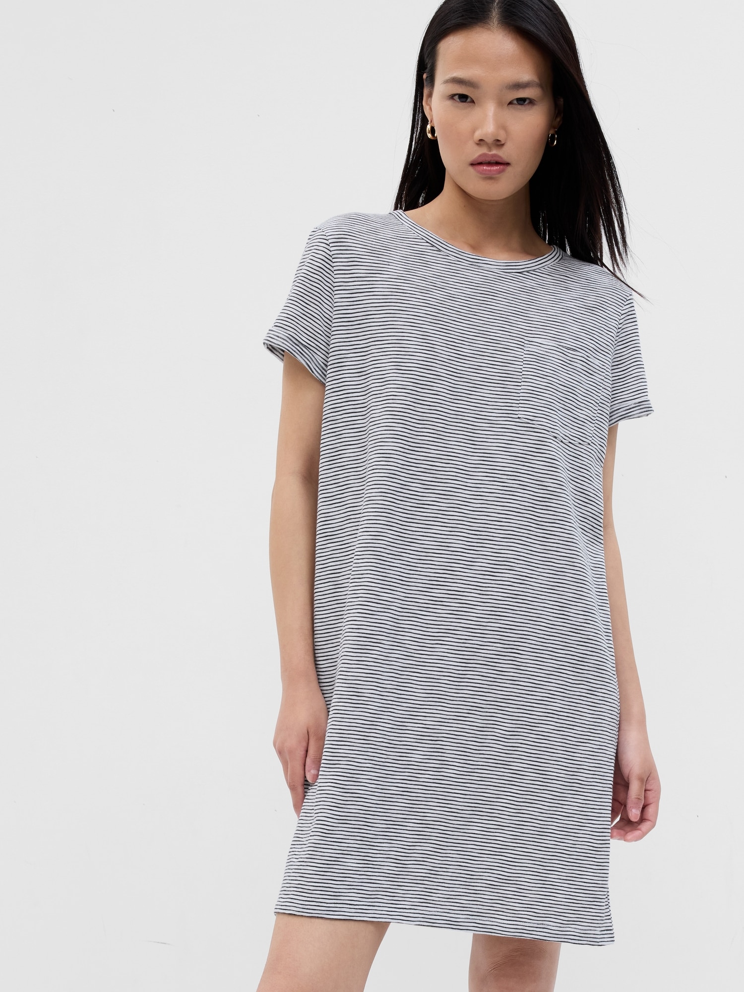 Stripe Pocket T-Shirt Dress | Gap Factory