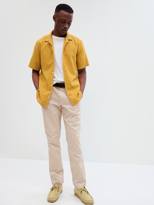 Image number 1 showing, GapFlex Essential Khakis in Slim Fit with Washwell