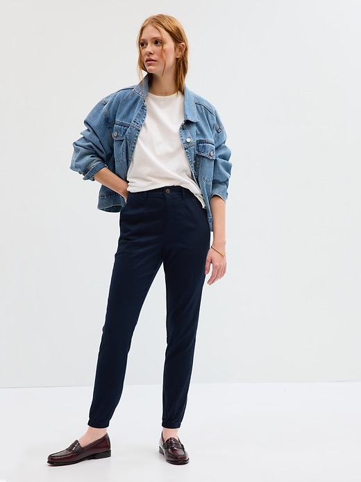 Image number 1 showing, Twill Girlfriend Joggers with Washwell