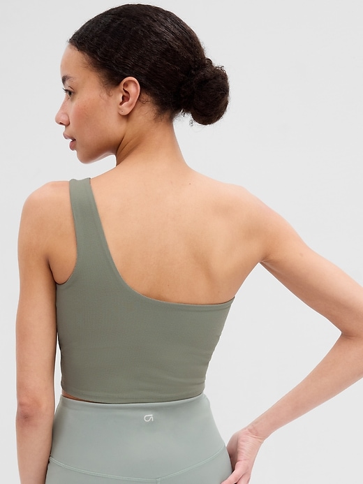 Image number 8 showing, GapFit Studio Ribbed One-Strap Sports Bra