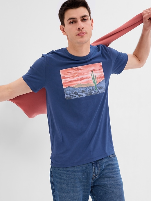 Image number 1 showing, Desert Graphic T-Shirt