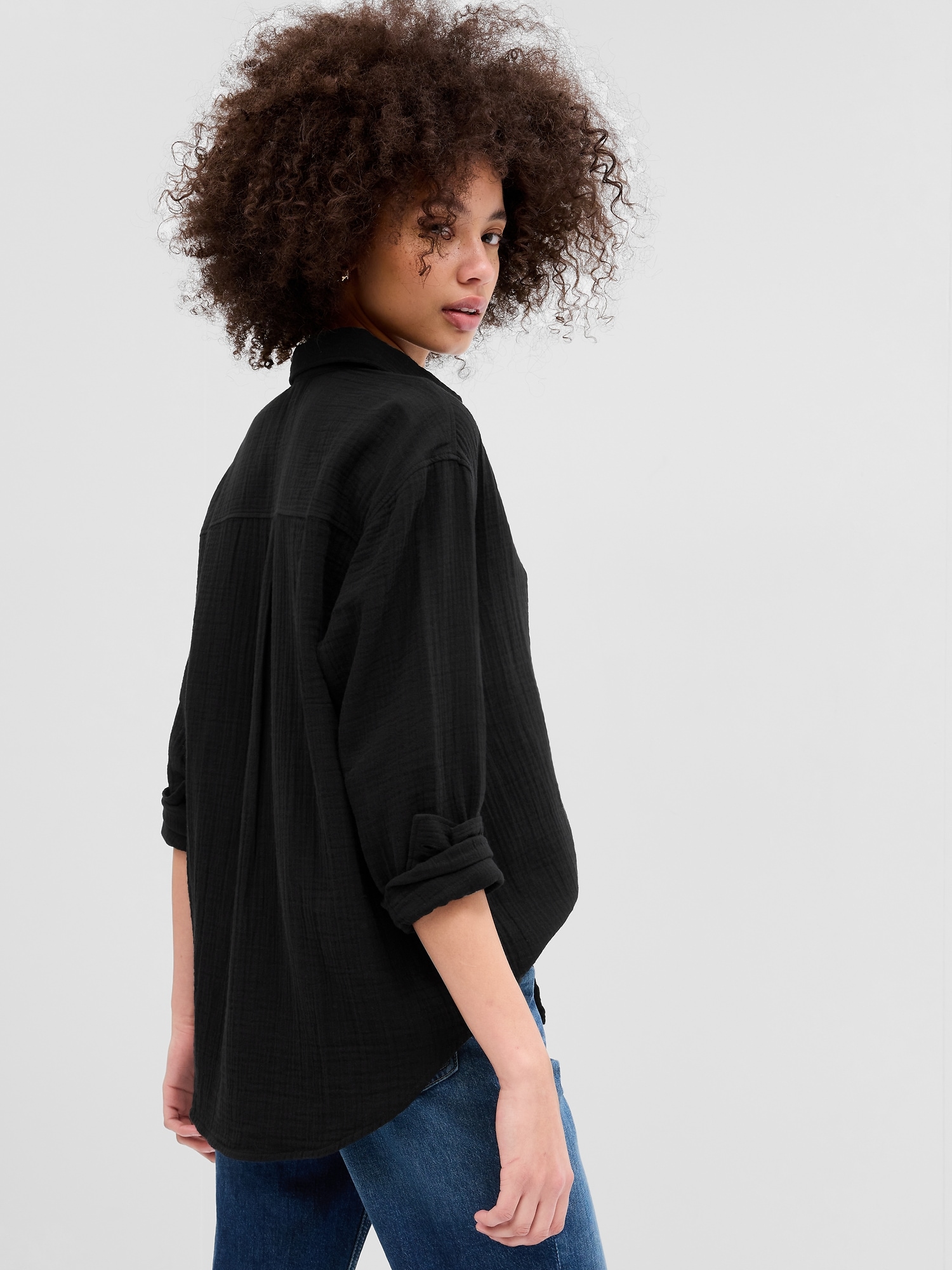 Gauze Big Shirt Gap Factory