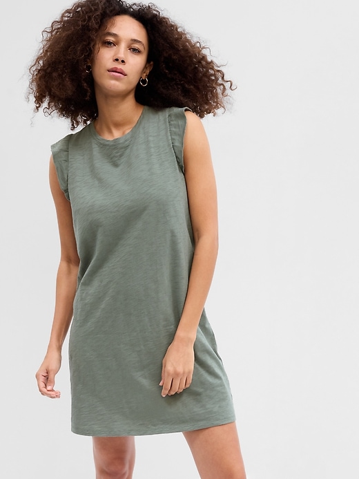 Image number 8 showing, Relaxed Flutter Sleeve T-Shirt Dress