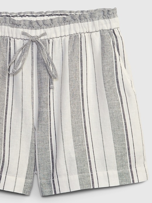 Image number 6 showing, 4" Stripe Linen-Blend Pull-On Shorts
